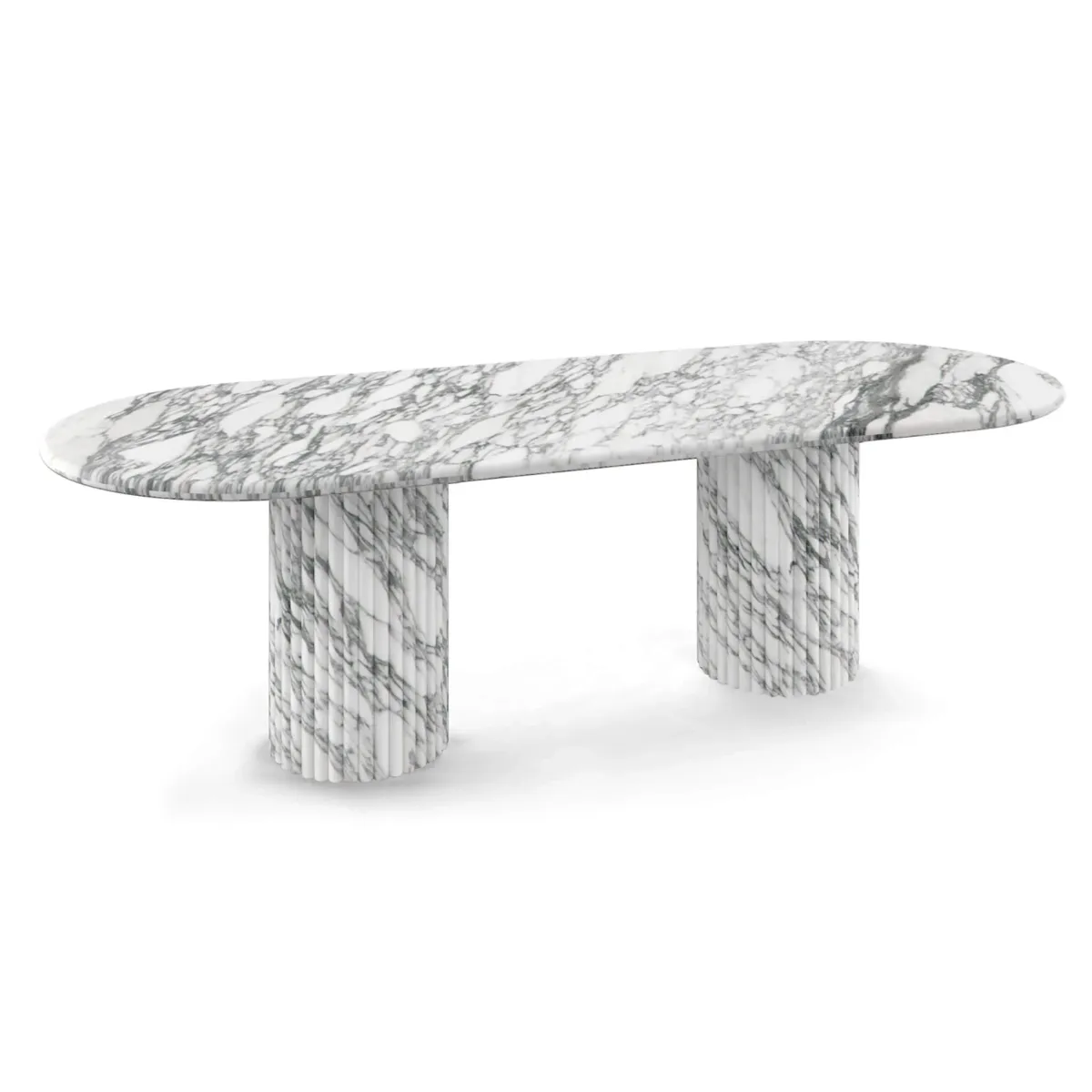 Cava Fluted Oval Dining Table