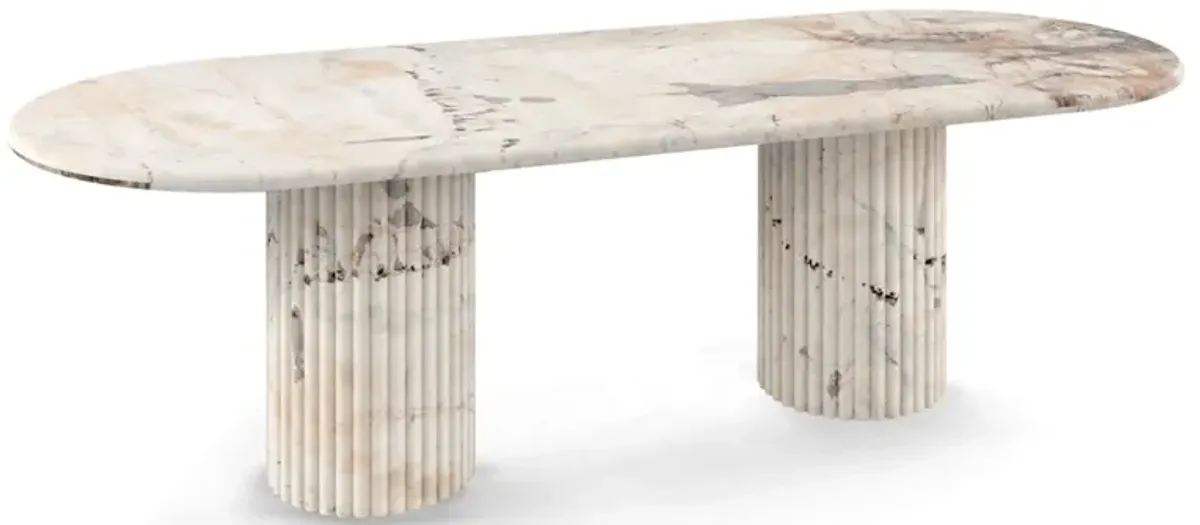 Cava Fluted Oval Dining Table