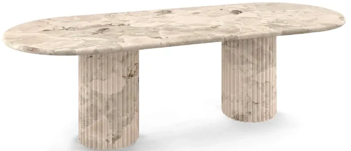 Cava Fluted Oval Dining Table