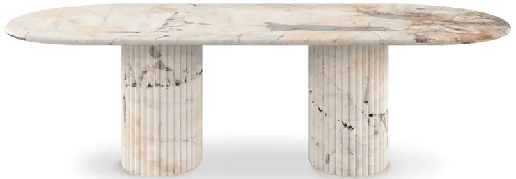 Cava Fluted Oval Dining Table