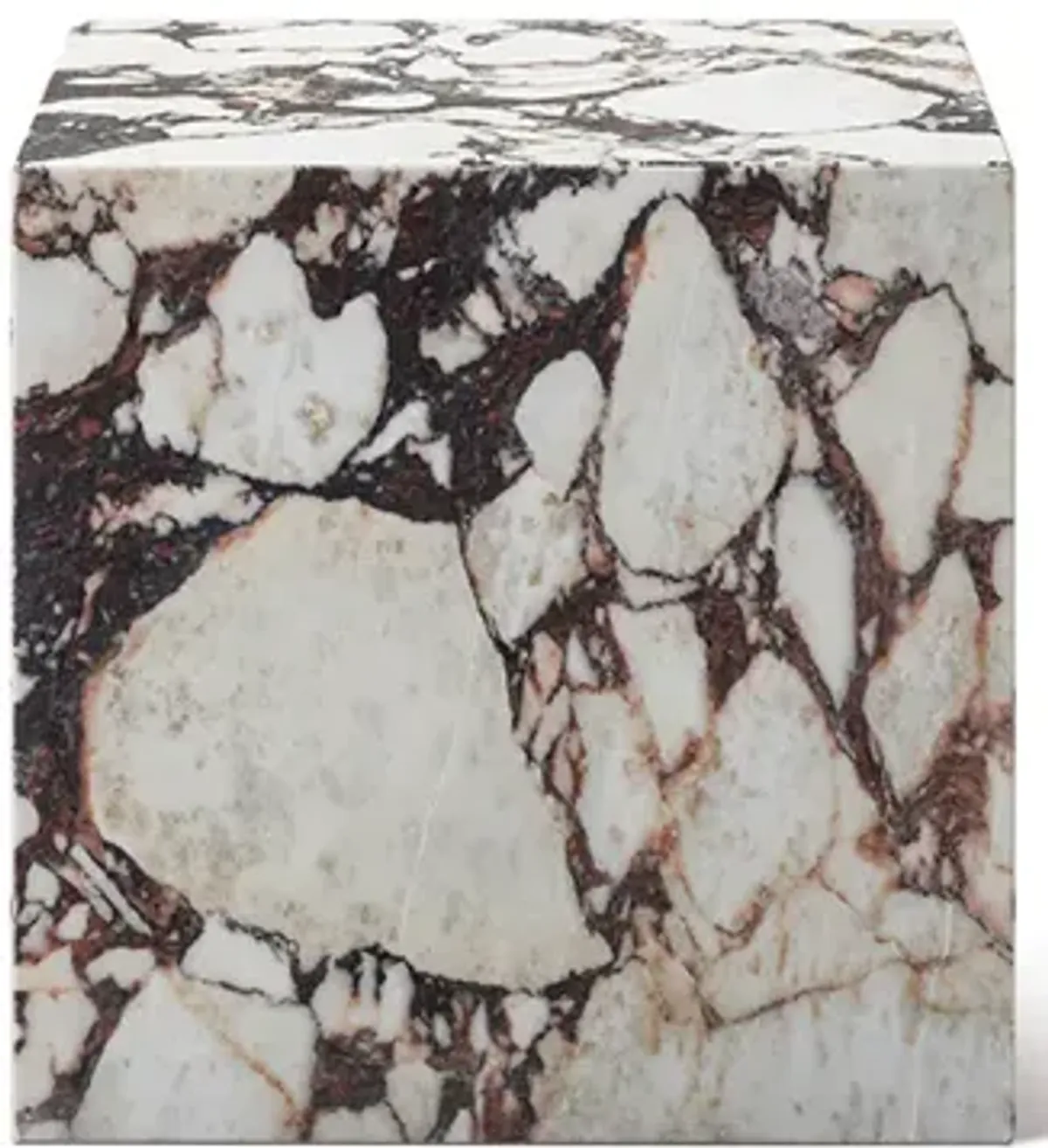 Kaia Marble Plinth Cube Small Side Table