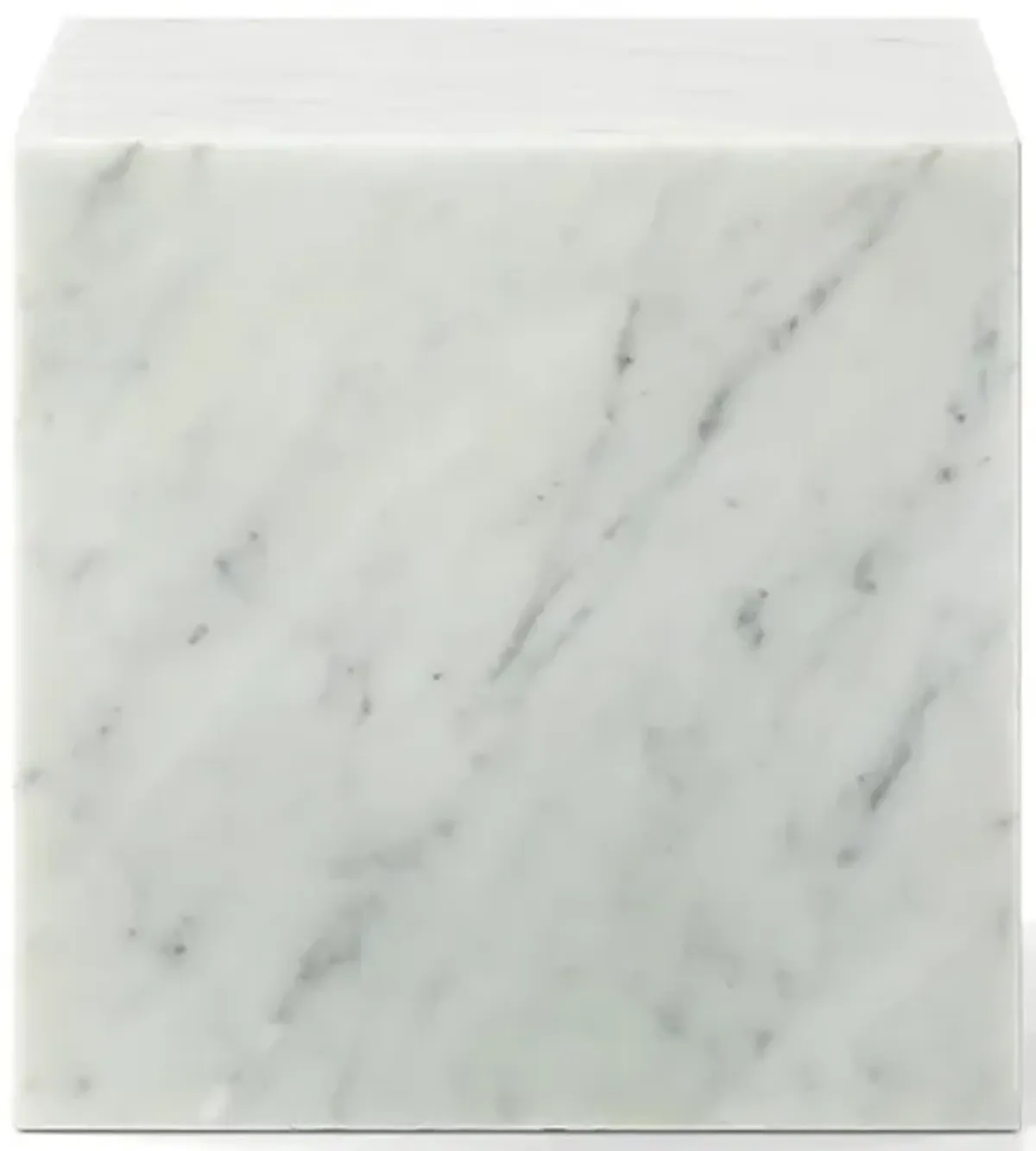 Kaia Marble Plinth Cube Small Side Table