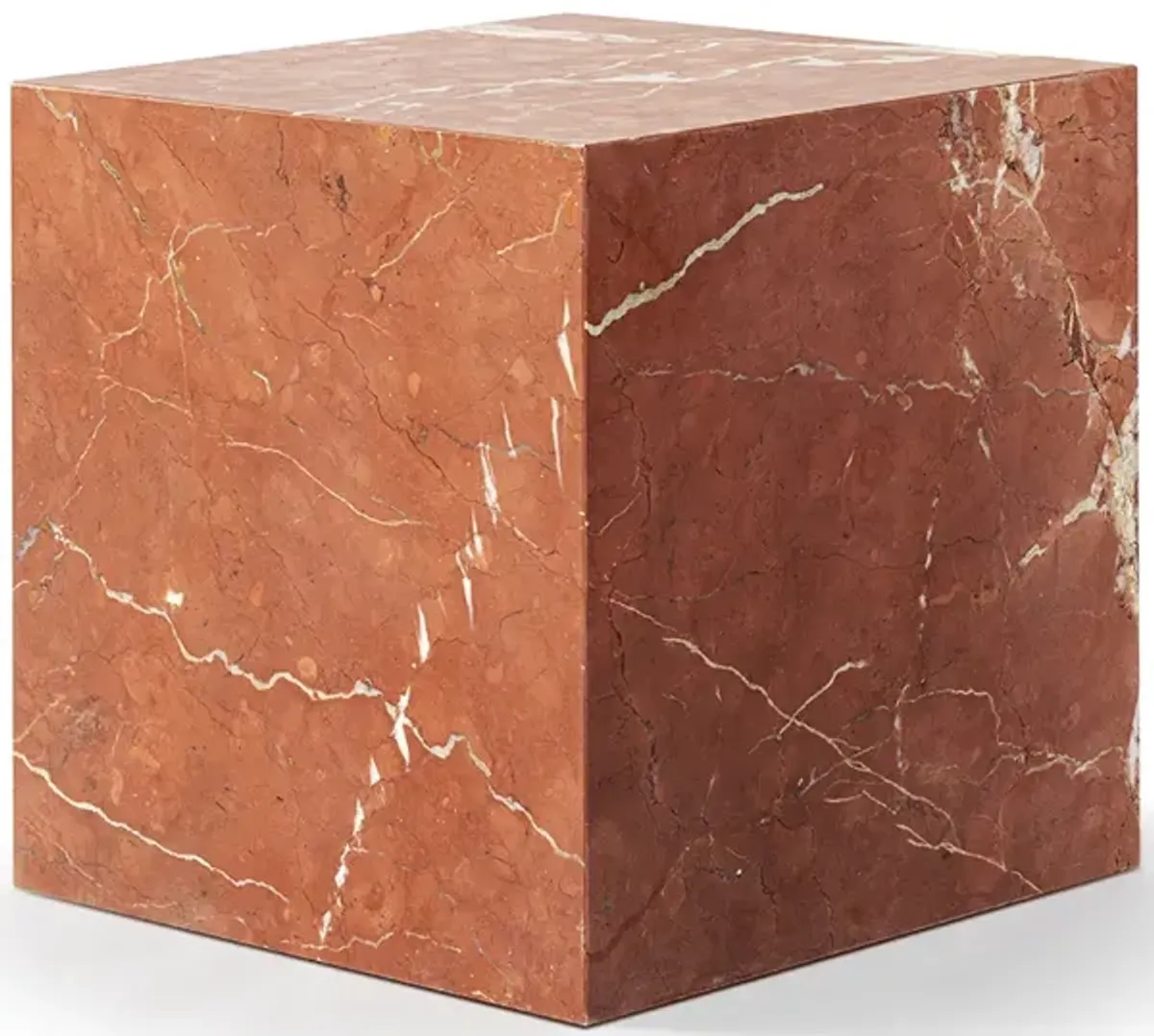 Kaia Marble Plinth Cube Small Side Table