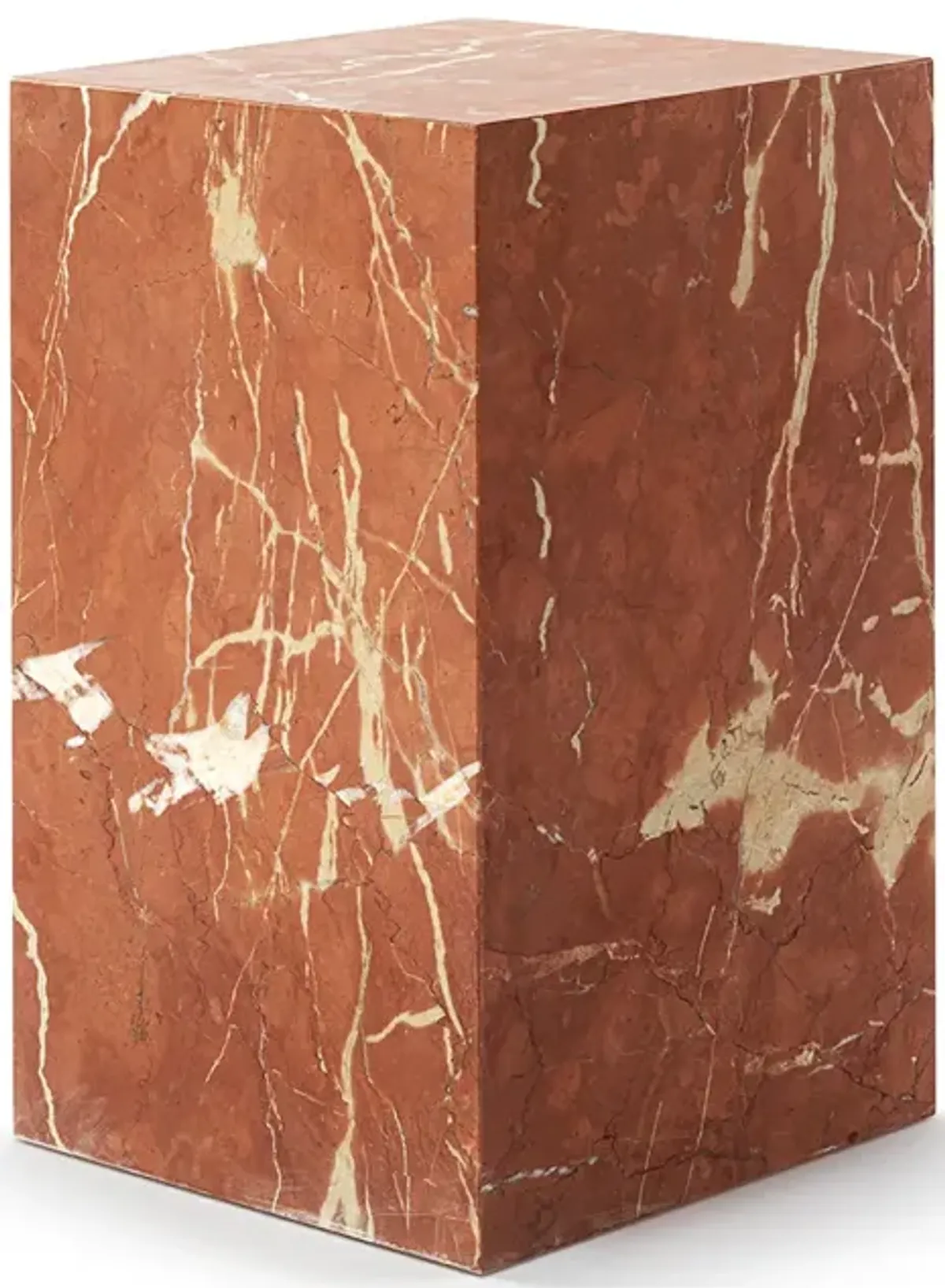 Kaia Marble Plinth Block Tall End Table