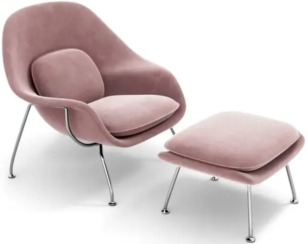 Womb Chair & Ottoman - Chrome Legs