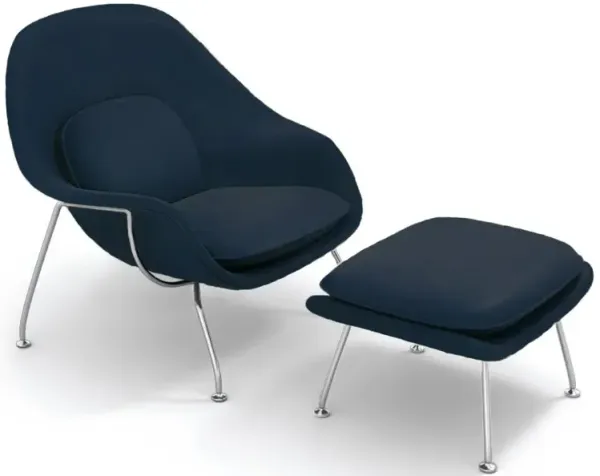 Womb Chair & Ottoman - Chrome Legs
