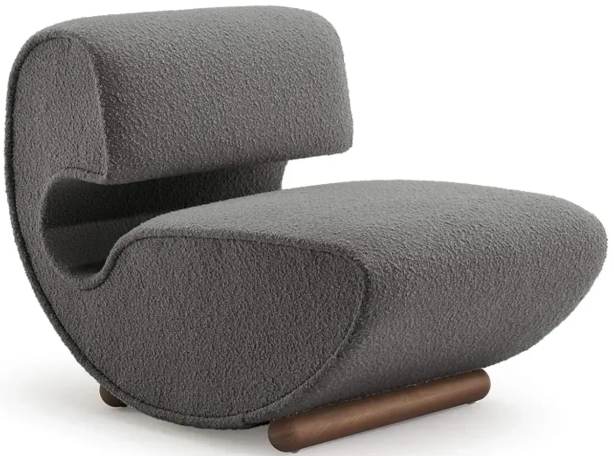 Galerie Glustin Contemporary Sculptural Curved Upholstered Lounge Chair