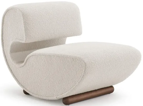 Galerie Glustin Contemporary Sculptural Curved Upholstered Lounge Chair