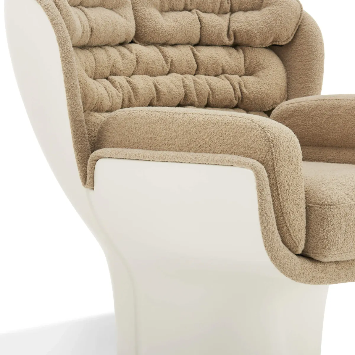 Joe Colombo Elda Futuristic Upholstered Fiberglass Armchair