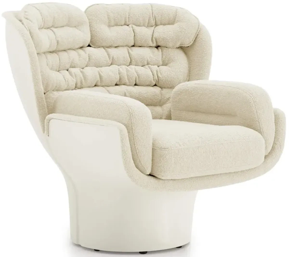Joe Colombo Elda Futuristic Upholstered Fiberglass Armchair