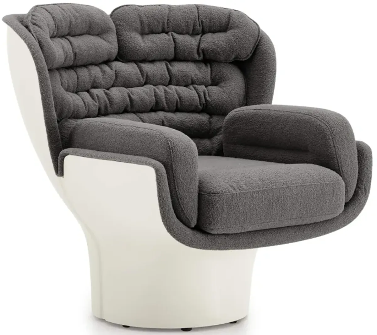 Joe Colombo Elda Futuristic Upholstered Fiberglass Armchair