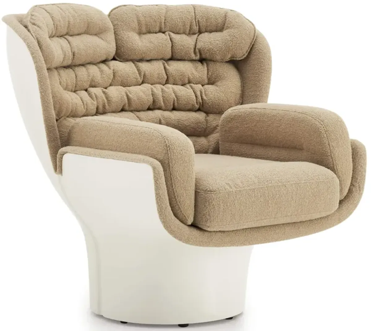 Joe Colombo Elda Futuristic Upholstered Fiberglass Armchair