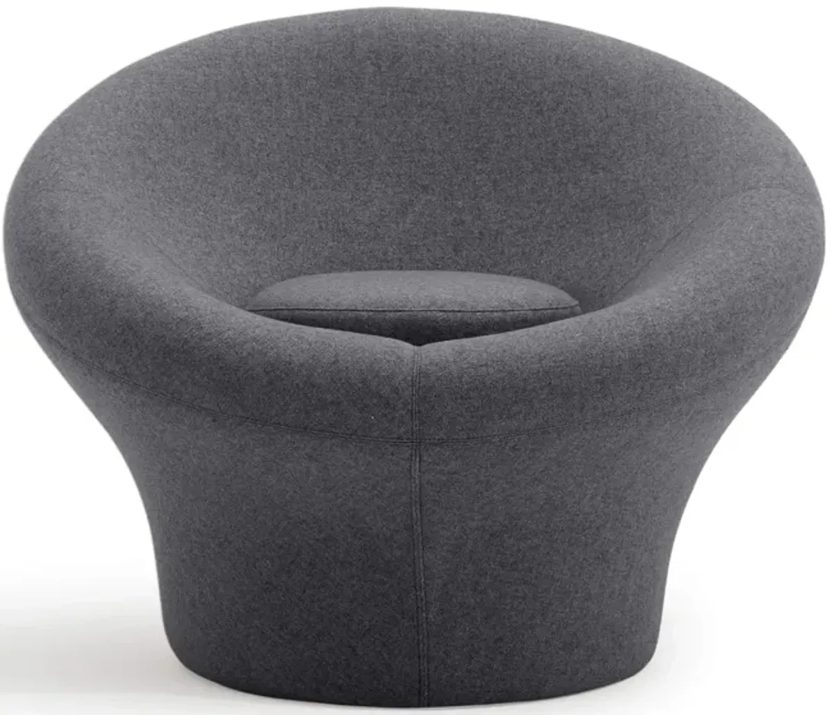 Mushroom Mid Century Modern Upholstered Fiberglass Armchair