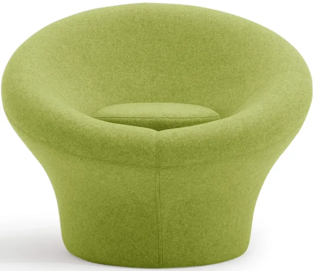 Mushroom Mid Century Modern Upholstered Fiberglass Armchair