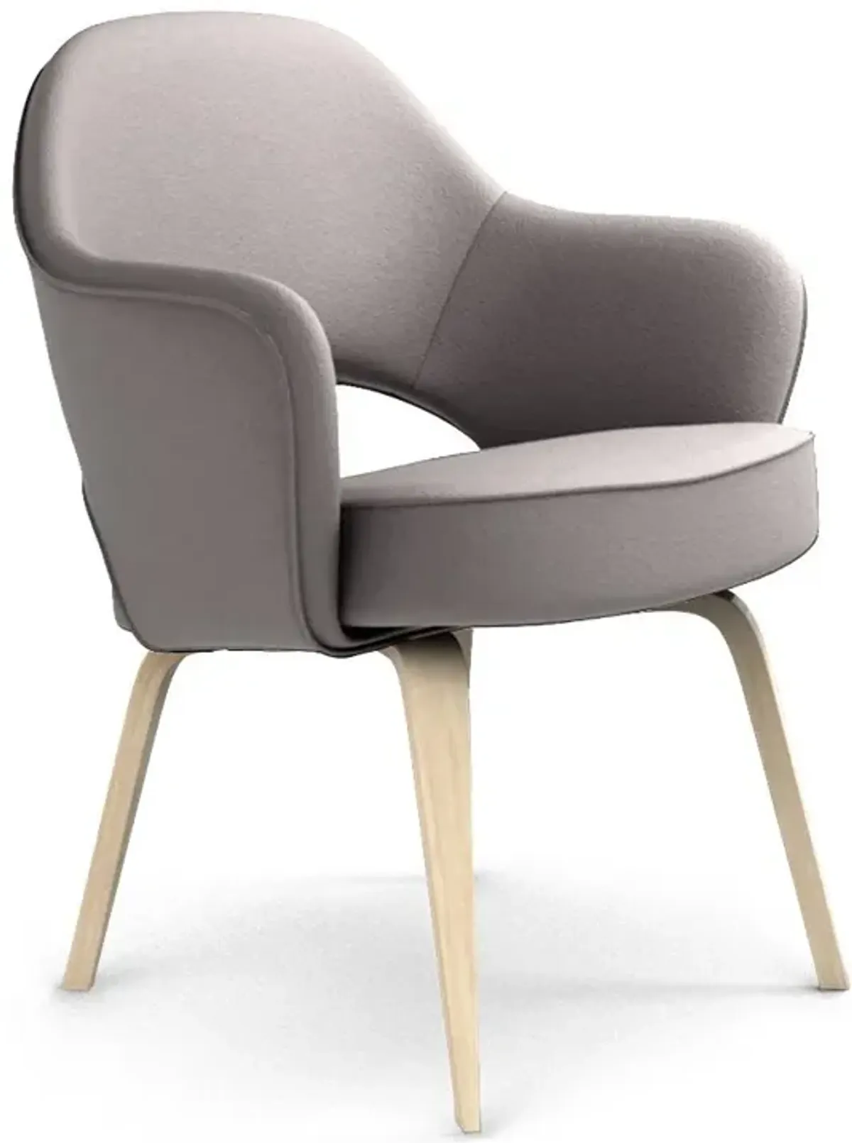 Saarinen Executive Leather Armchair - Wood Legs