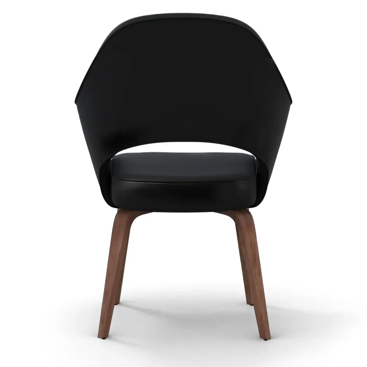 Saarinen Executive Leather Armchair - Wood Legs