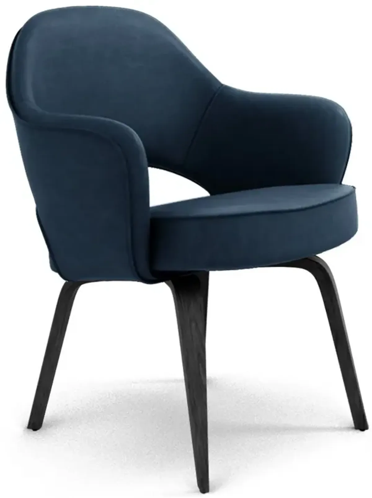 Saarinen Executive Leather Armchair - Wood Legs