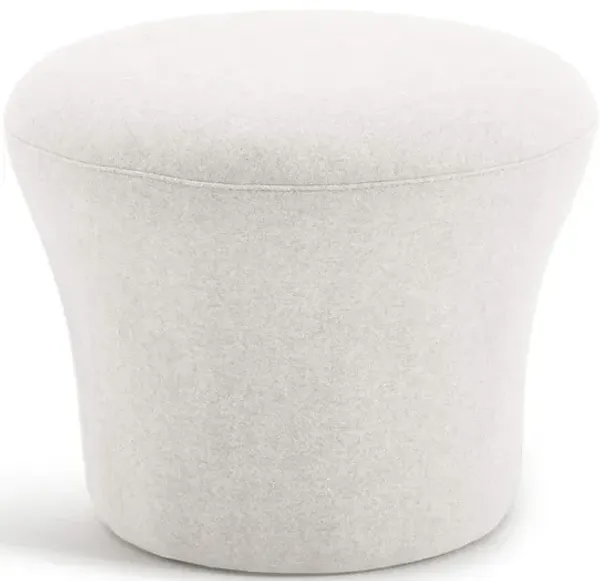 Mushroom Mid Century Modern Upholstered Fiberglass Ottoman