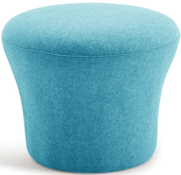 Mushroom Mid Century Modern Upholstered Fiberglass Ottoman