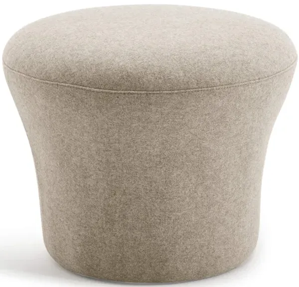 Mushroom Mid Century Modern Upholstered Fiberglass Ottoman