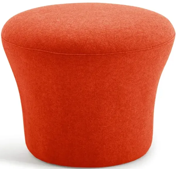 Mushroom Mid Century Modern Upholstered Fiberglass Ottoman