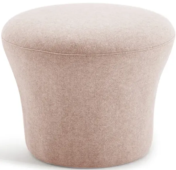 Mushroom Mid Century Modern Upholstered Fiberglass Ottoman