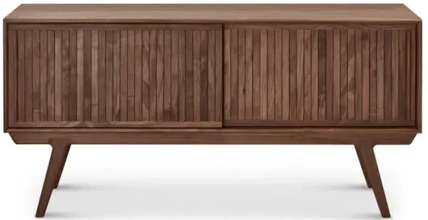 Strathcona Contemporary Walnut Wood Media Cabinet