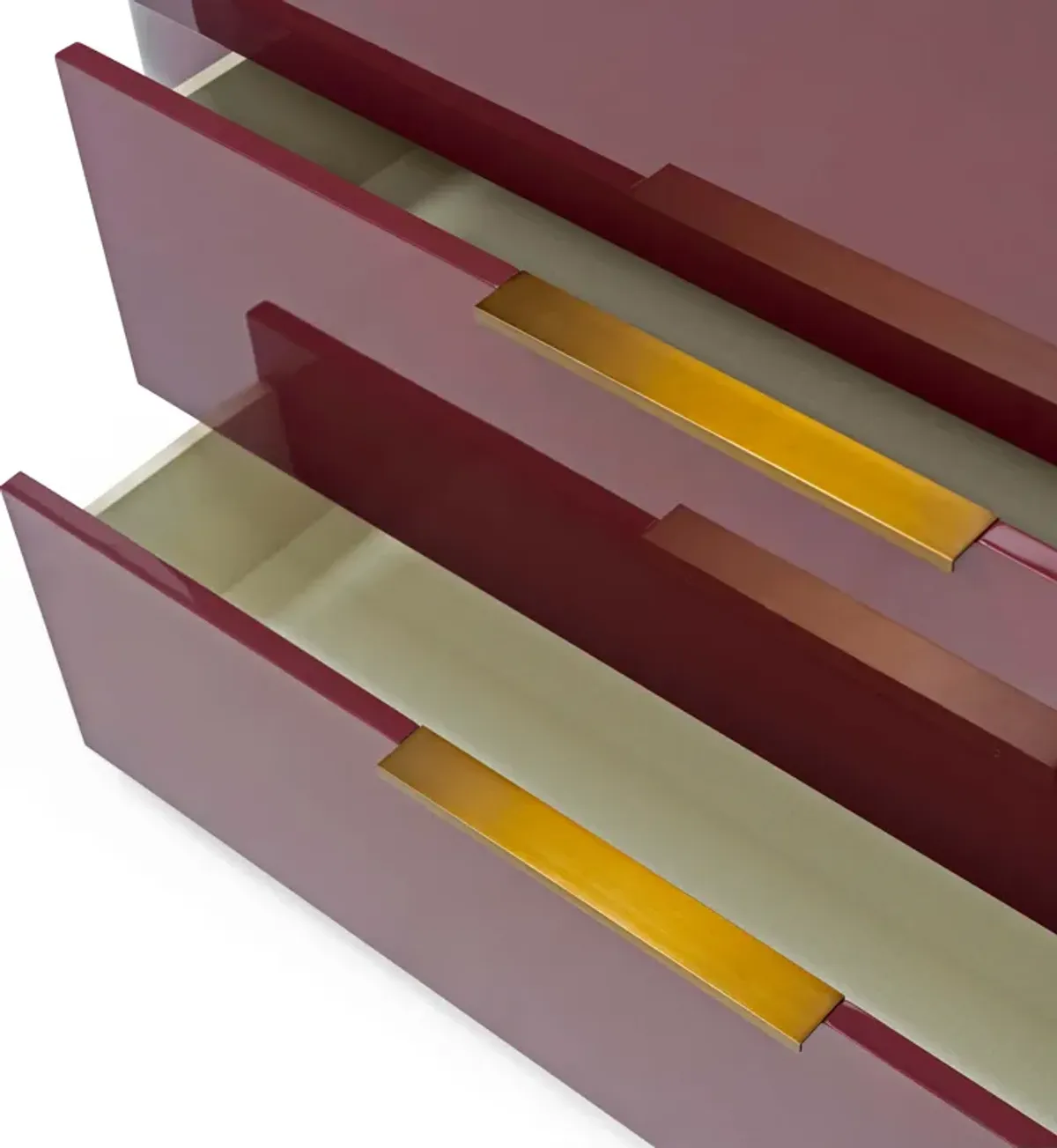 Juniper Modern Italian Large Round Edge High Gloss 3-Drawer Dresser