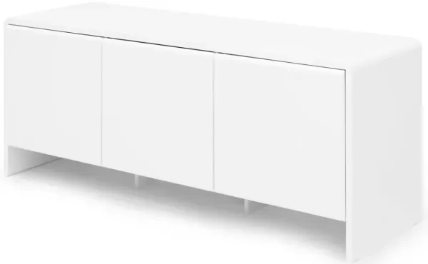 Magnolia Contemporary Italian Curved Matte 3-Door Sideboard