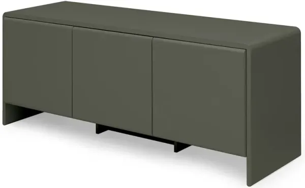 Magnolia Contemporary Italian Curved Matte 3-Door Sideboard