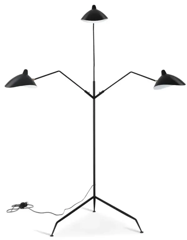 Serge Mouille Three-Arm Floor Lamp