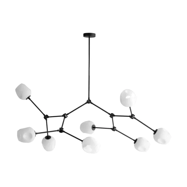 Sculptural Industrial Modern Drop Chandelier
