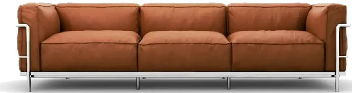 Corbusier Grand Modele Three-Seat Sofa With Down Cushions