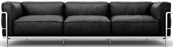Corbusier Grand Modele Three-Seat Sofa With Down Cushions