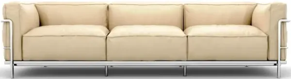 Corbusier Grand Modele Three-Seat Sofa With Down Cushions