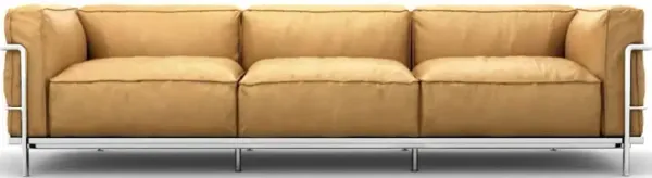 Corbusier Grand Modele Three-Seat Sofa With Down Cushions
