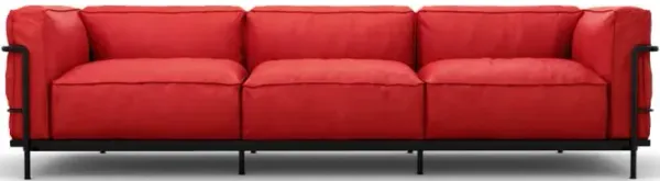 Corbusier Grand Modele Three-Seat Sofa With Down Cushions
