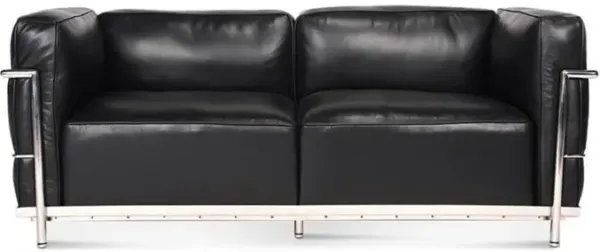 Corbusier Grand Modele Two-Seat Sofa With Down Cushions