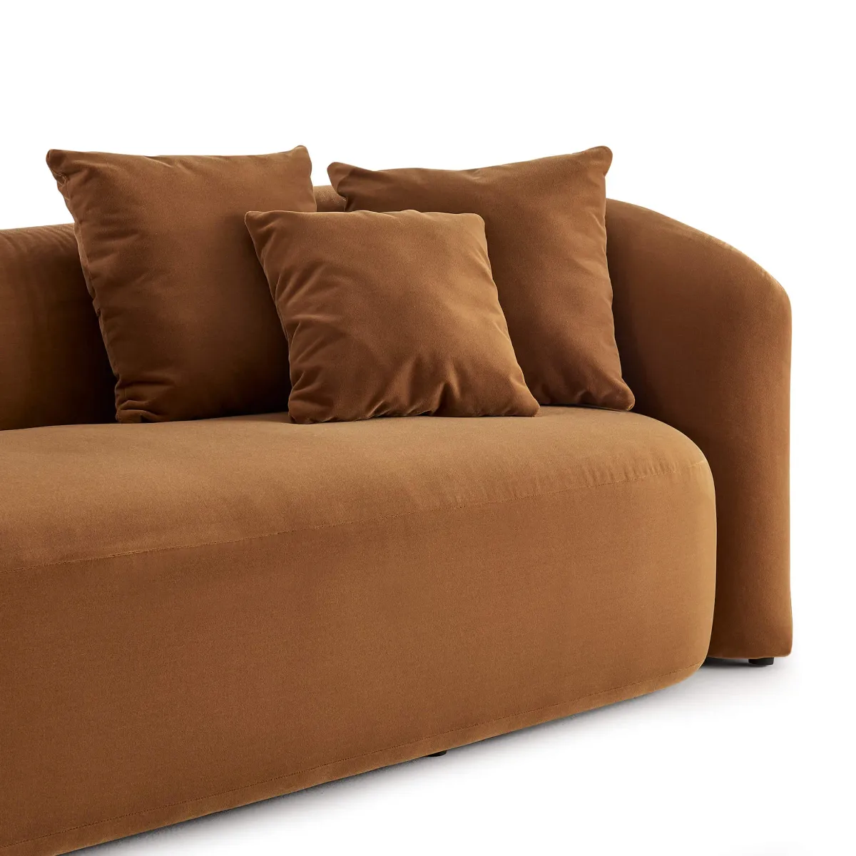 Aria Modern Curved Back Block Sofa