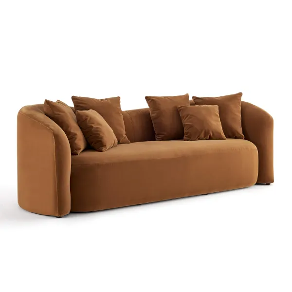 Aria Modern Curved Back Block Sofa