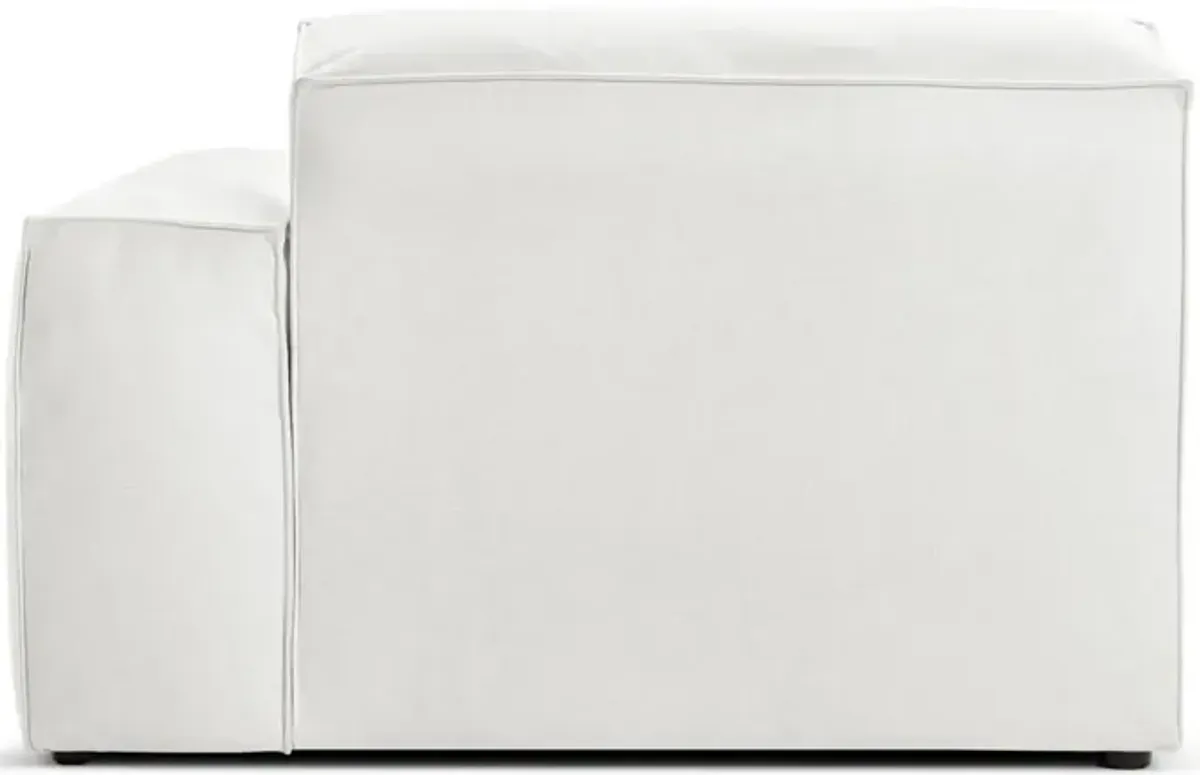 Oasis Modern Low Profile Modular Block Sofa in Latex | Left Armrest