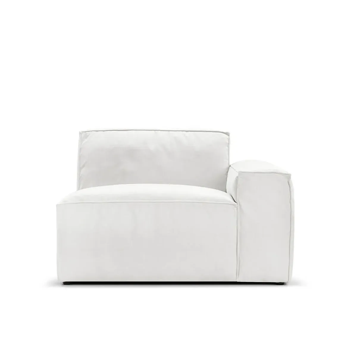 Oasis Modern Low Profile Modular Block Sofa in Latex | Left Armrest