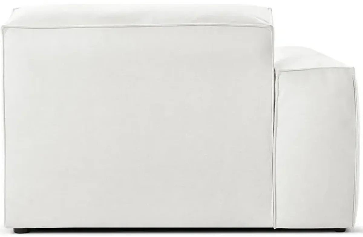 Oasis Modern Low Profile Modular Block Sofa in Latex | Right Armrest