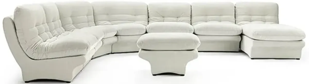 Carsons Mid Century Curved Modular Sectional Sofa | Combination 001