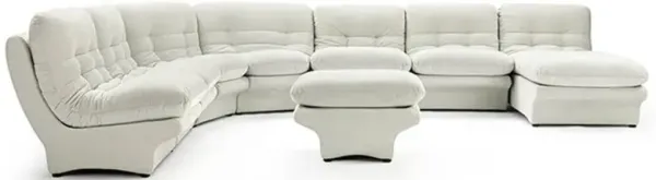 Carsons Mid Century Curved Modular Sectional Sofa | Combination 001