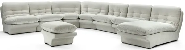 Carsons Mid Century Curved Modular Sectional Sofa | Combination 001