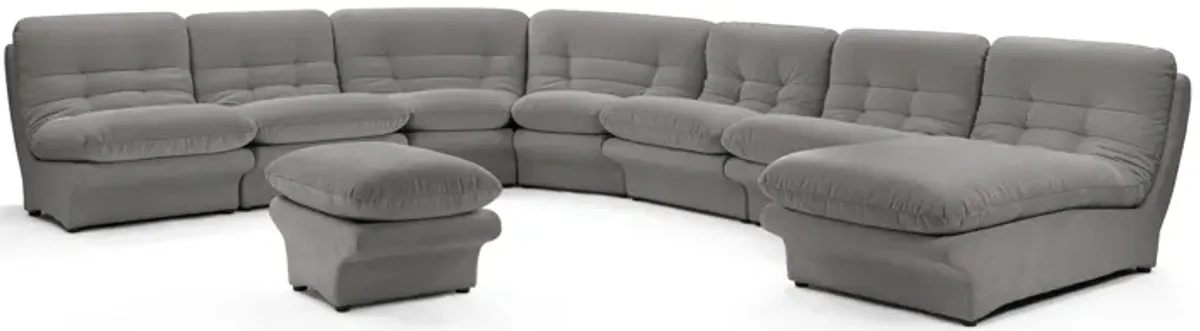 Carsons Mid Century Curved Modular Sectional Sofa | Combination 001