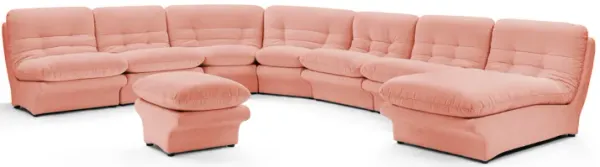 Carsons Mid Century Curved Modular Sectional Sofa | Combination 001