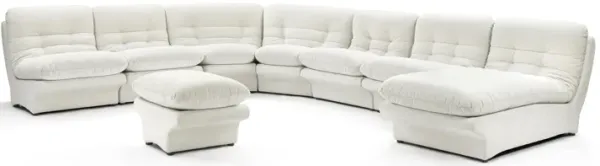 Carsons Mid Century Curved Modular Sectional Sofa | Combination 001