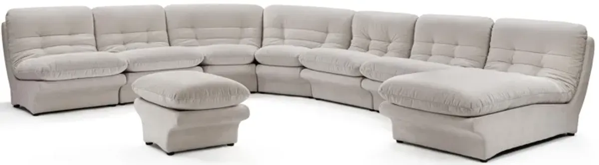 Carsons Mid Century Curved Modular Sectional Sofa | Combination 001